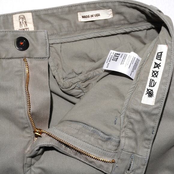KATO by Hiroshi Kato Slim Trousers Men’s 32 • Made in USA • Stretch Twill Chinos - Picture 3 of 16